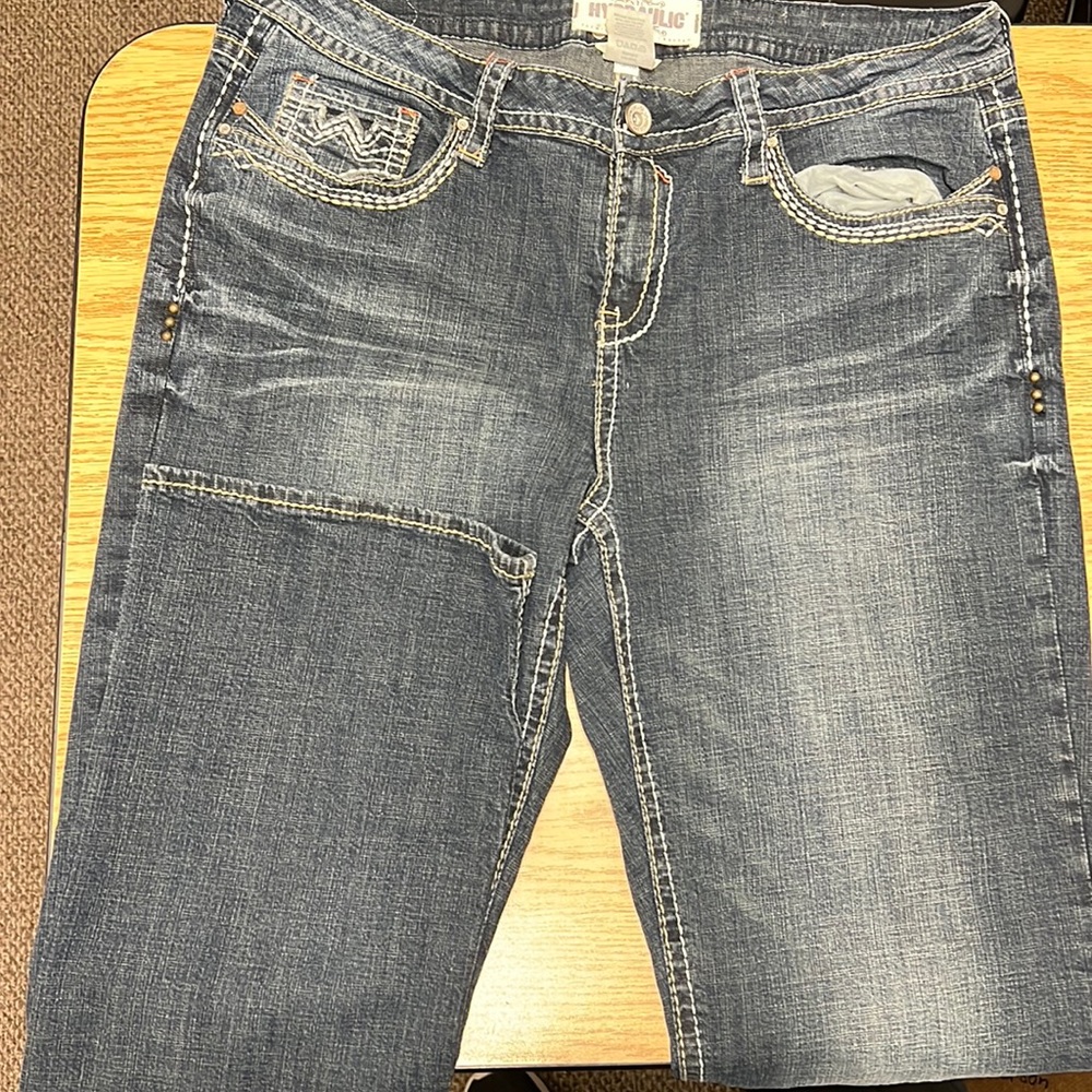 Hydraulic denim jeans